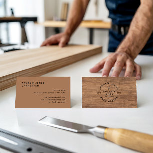 Rustikales dunkles Holz der modernen minimalen Visitenkarte