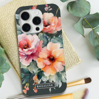 Rustikales dunkles Magenmagen, grün rosa, florales