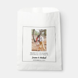 Rustikales Ehepaar Foto Vielen Dank für Ihre Hochz Geschenktütchen