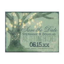 Rustikales Eichenbaum Mason Jars Save the Date Pos