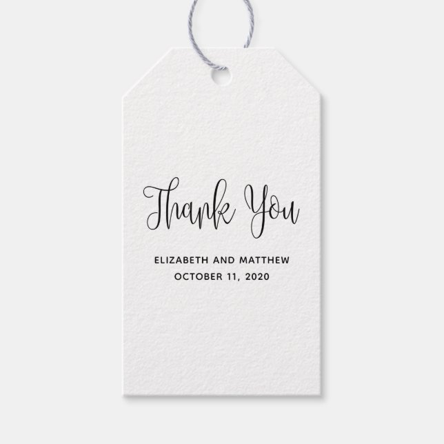 Rustikales, einfaches Geschenketikett. Kraft Hochz Geschenkanhänger (Vorderseite)