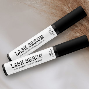 Rustikales einfaches Lash Serum Mascara Tube Wrap Etiketten