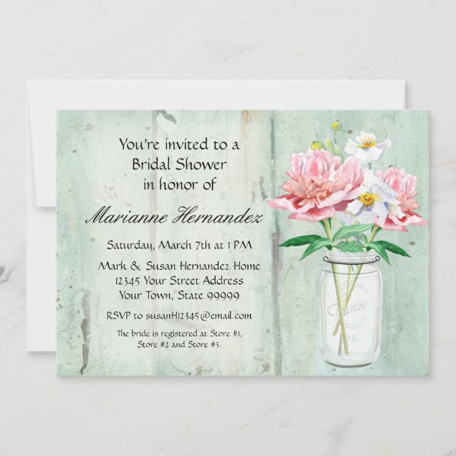 Rustikales Einladung (Vorderseite)