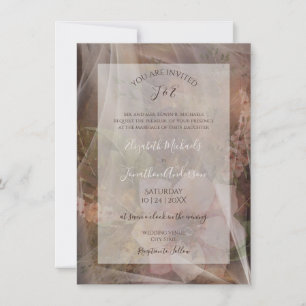 Rustikales Eisen und Spitzen Hochzeit Elegantes Fl Einladung