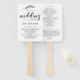 Rustikales Elegance EDITABLE COLOR Hochzeitsprogra Fächer