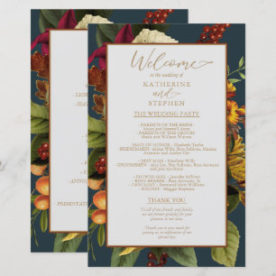 Rustikales Elegance Floral Bouquet Hochzeitsprogra