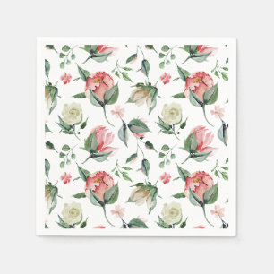 Rustikales Elegance Rosa Brautparty Serviette