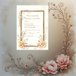 rustikales Elegant blutneutral RSVP Karte