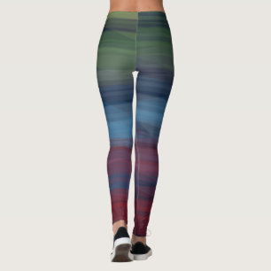 Rustikales Elegant Multicolor Aquamarin Frauen Leggings
