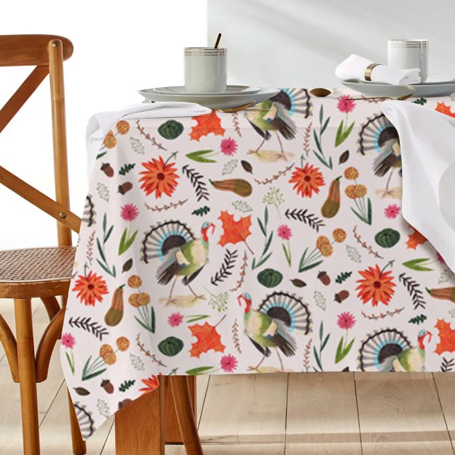 Rustikales Elegant Türkei Erntedank Muster Tischdecke (Modern Elegant Turkey Thanksgiving pattern Tablecloth)
