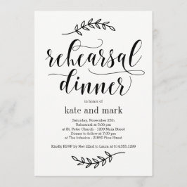 Rustikales Elegante EDITABLE FARBEN Probe Dinner Einladung