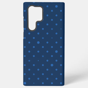 Rustikales Elegantes Blau und schwarze Sterne Samsung Galaxy Hülle