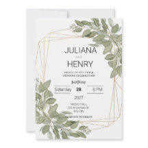 Rustikales Elegantes Grün Wasserfarbener Eukalyptu