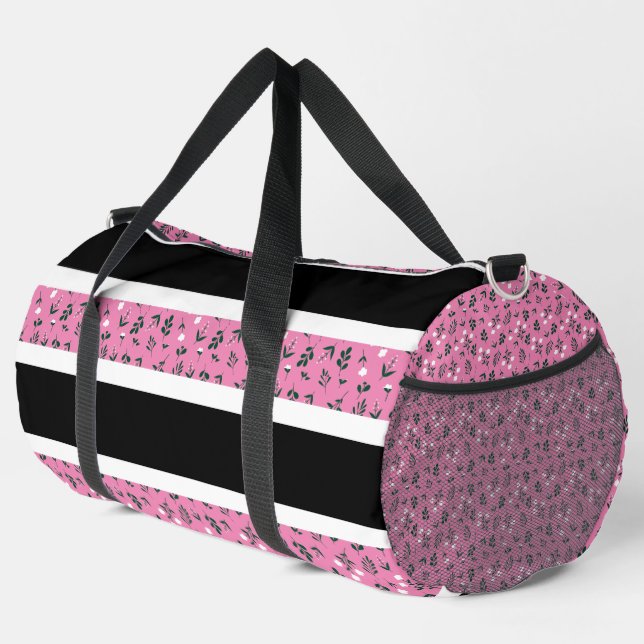 Rustikales elegantes Muster Duffle Bag (Rechte Ecke)