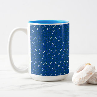 Rustikales elegantes Muster Zweifarbige Tasse