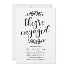 Rustikales Engagement Party Abendessen Einladung