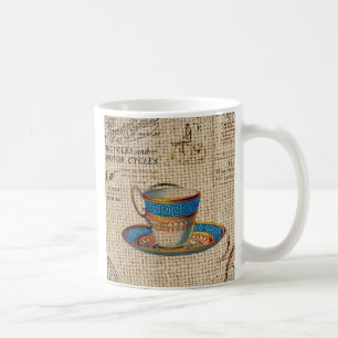 Rustikales Englisch Country Tee Party Blue Teacup Tasse