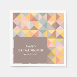 Rustikales erdbedingtes neutrales Brautparty Serviette