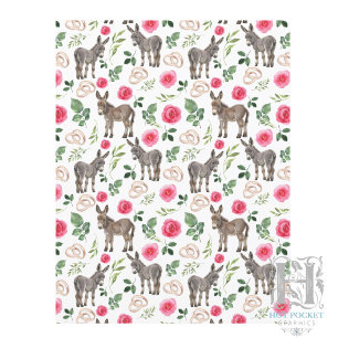 Rustikales Esel-Blumenrosa Scrapbook-Papier