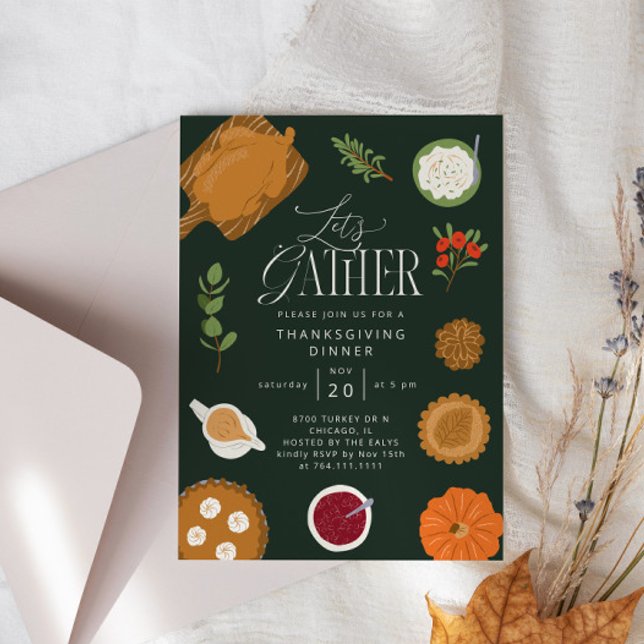 Rustikales Essen zum Erntedank im Grünen Einladung (Von Creator hochgeladen)