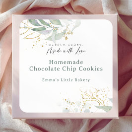 Rustikales Etikett für Bauernmarkt-Produkte Quadratischer Aufkleber