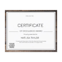 Rustikales Exzellenzzertifikat-Logo