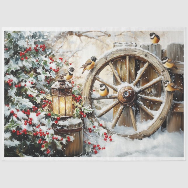 Rustikales Fahrzeug Seidenpapier (Vorderseite)