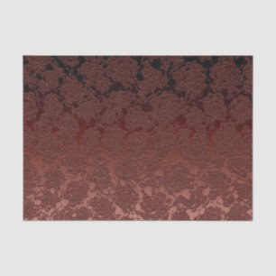 Rustikales Fall Brown Floral Muster Seidenpapier