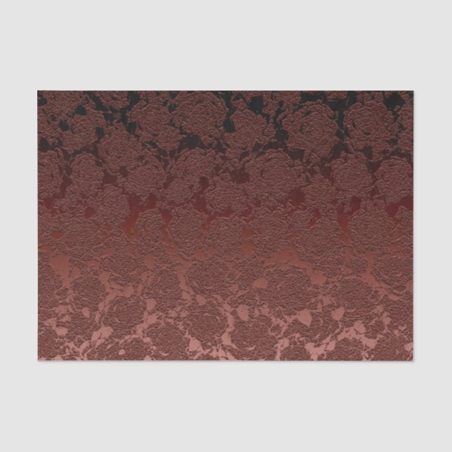 Rustikales Fall Brown Floral Muster  Seidenpapier (Vorderseite)