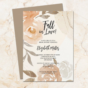Rustikales Fall Floral Brautparty Einladung