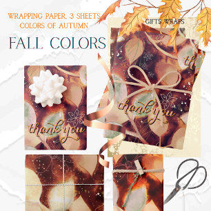 Rustikales Fall-Foliage-Aufwertungspapier Geschenkpapier Set