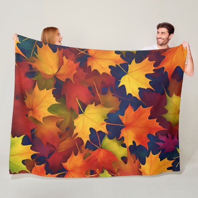 Rustikales Fall Foliage Fleece Blanket (Beispiel)