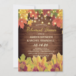 Rustikales Fall Foliage Strings Leichte Probe Aben Einladung