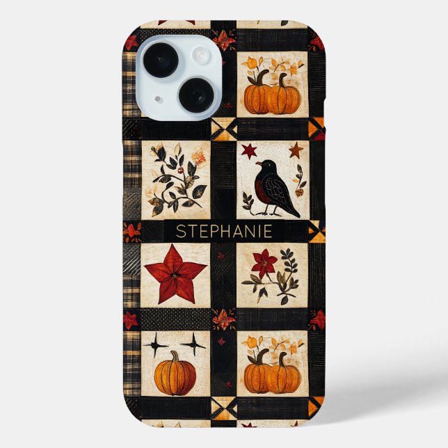 Rustikales Fall Quilt Muster | Bauernhaus Patchwor Case-Mate iPhone Hülle (Rückseite)
