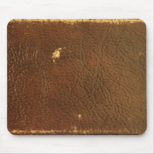 Rüstikales falsches braunes Leder Mousepad