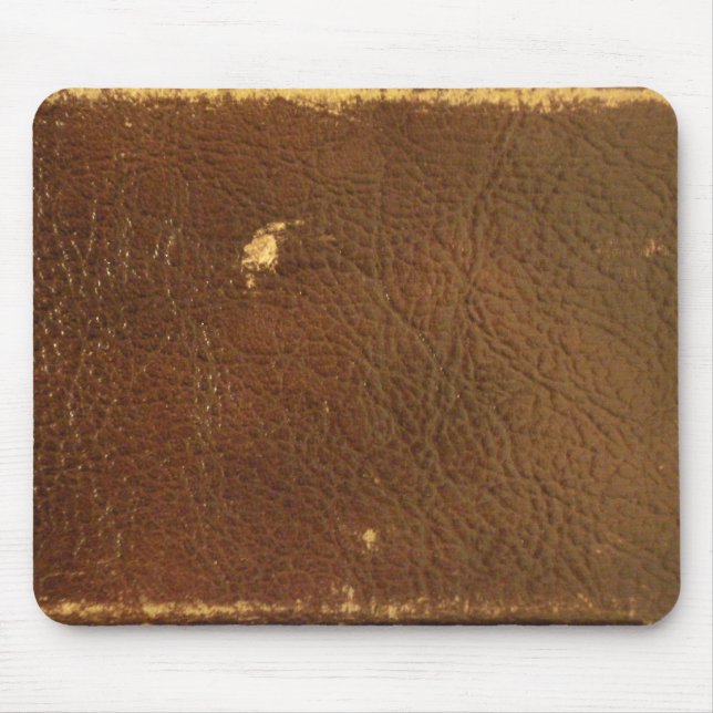 Rüstikales falsches braunes Leder Mousepad (Vorne)