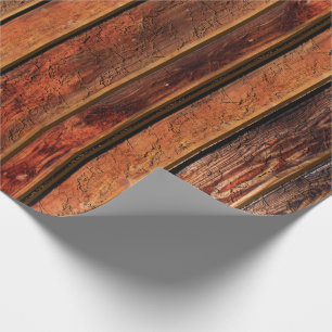 Rustikales Faux-Vintage-Holzumschlaggpapier Geschenkpapier