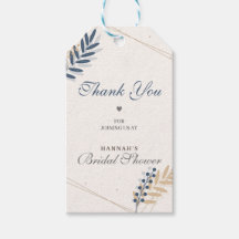 Rustikales Flora Navy Blue Brautparty Vielen Dank