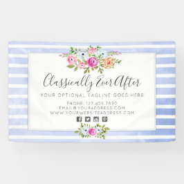 Rustikales Floral Watercolor Modern Strip Shabby C Banner