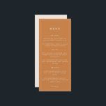 Rustikales florales Elegantes Highlight | Menü Menükarte<br><div class="desc">Die rustikale,  elegante Hochzeitskollektion des Delicate Bloom Paperie mit Blumenbouquets im Herbst und atemberaubenden Herbstfarben. Dieses Hochzeitsmenü wird mit Ihren geplanten Vorspeisen,  Hauptspeisen und Desserts individuell zusammengestellt. Diese Version enthält unsere wichtigsten Konstruktionselemente,  invertiert für zusätzlichen Kontrast.</div>