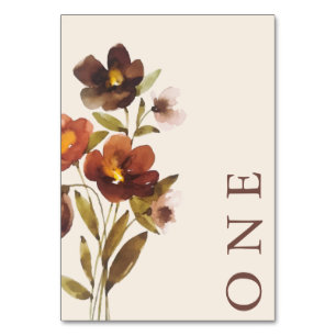 Rustikales florales Elegantes Highlight Tabellen Tischnummer