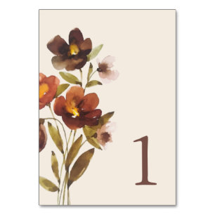 Rustikales florales Elegantes Highlight Tischnummer