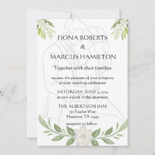 Rustikales florales und Minimalistisches Elegant S Save The Date