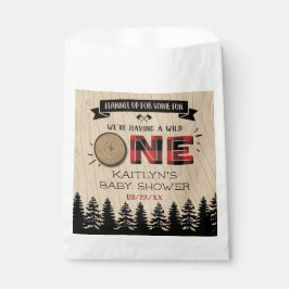 Rustikales Forest Buffalo Kariert Wild One Baby Du Geschenktütchen