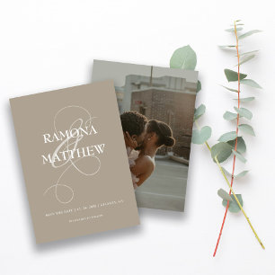Rustikales Foto Ampersand Save the Date