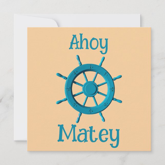 Rustikales Foto-Bild für das Ruderboot Karte (Vorderseite)