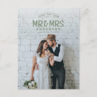 Rustikales Foto danke Ihnen Hochzeitsankündigung