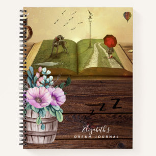 Rustikales Foto Dream Journal Analysis Record Notizbuch