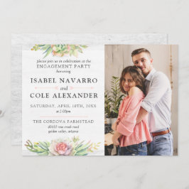 Rustikales Foto einer kunstvollen Aquarellenkultur Einladung