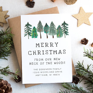 Rustikales Foto frohe Weihnachtsreise Ankündigung